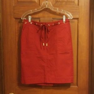 Talbot red cotton skirt